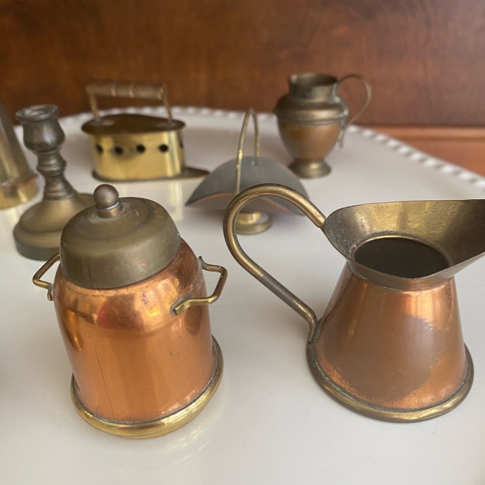 Vintage antique miniatures. Brass copper Made in Holland